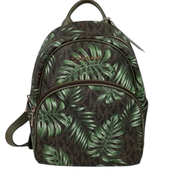 NWOT Michael Kors Green and Brown
Botanical Backpack Gold Hardware Pristine - Picture 1 of 7
